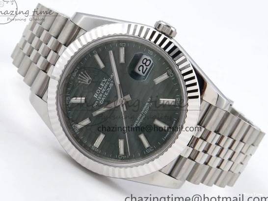 MiroTime 0120 DateJust 41 126334 904L SS VSF 1:1 Best Edition Green Textured Dial on Jubilee Bracelet VS FashionForward 1324